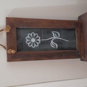Vintage wood wall hanging